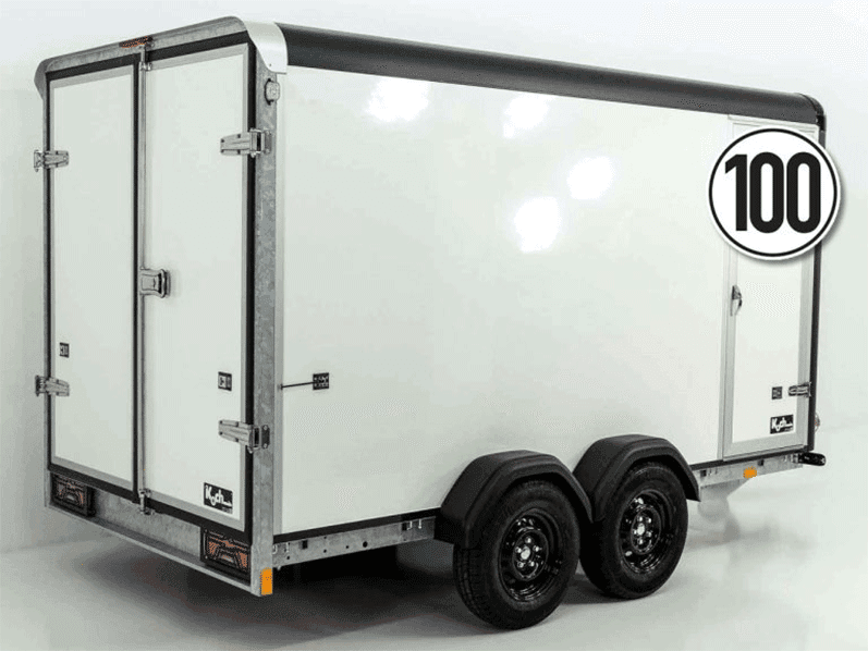 Henra Kofferanhänger Boxvan black 183x365cm H:190 2,7t|Türe-Neu