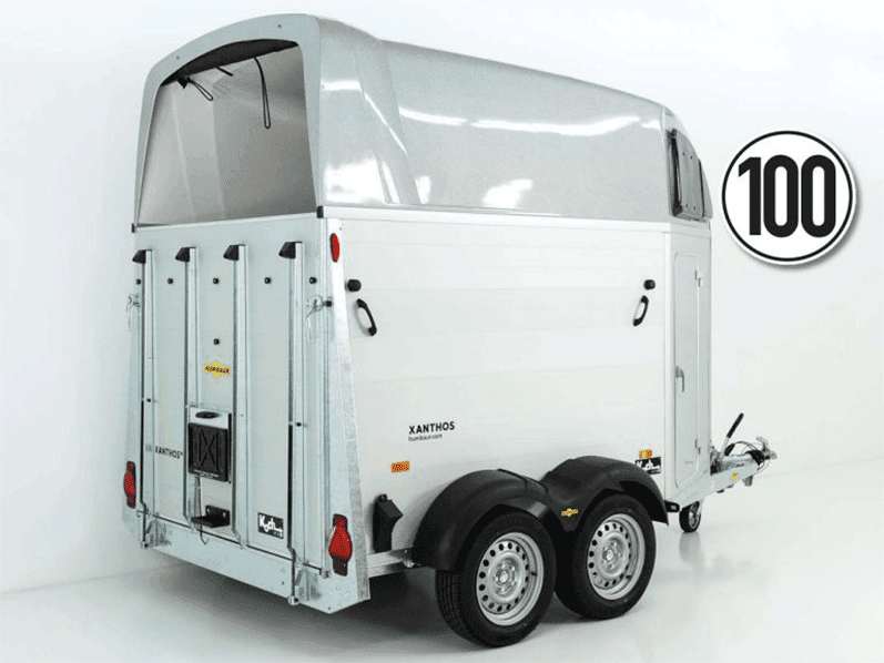 Humbaur Pferdeanhänger XANTHOS 2000|silber|Alu Boden-Neu