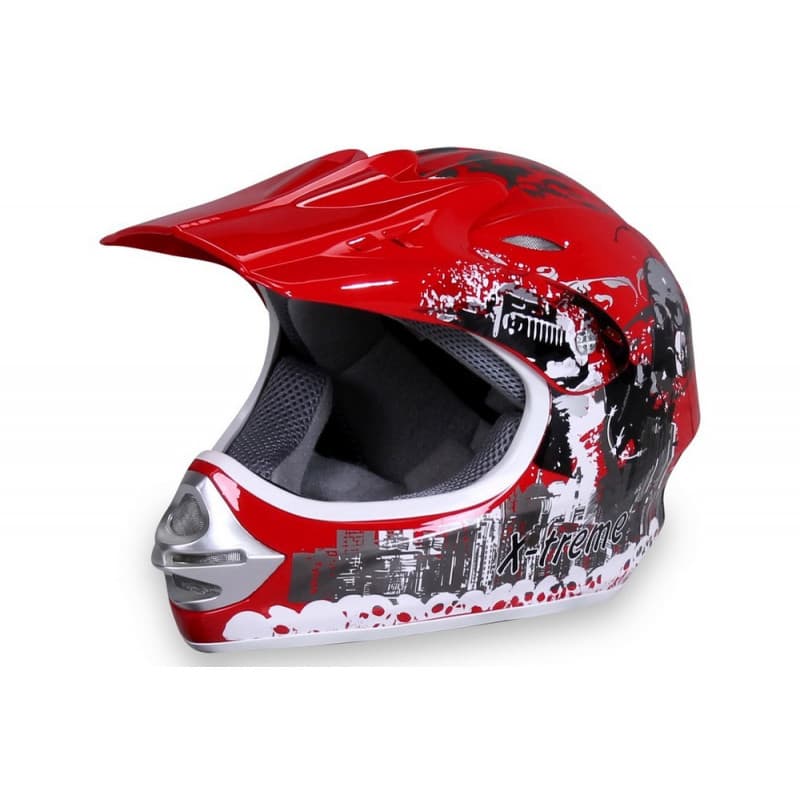 Casque Cross X-Treme Rouge Pour enfant XS: 49 - 50 cm