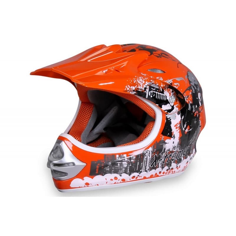 Casque Cross X-Treme Orange Pour enfant S: 51 - 52 cm