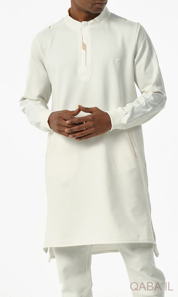 Qamis Court Subtil Ecru Qaba'il