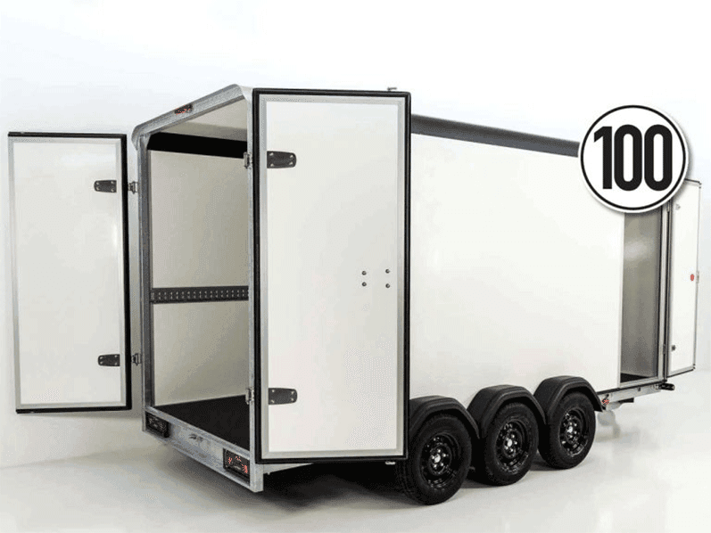 Henra Kofferanhänger Boxvan black H:220 3,5t |Tridem|Türe-Neu