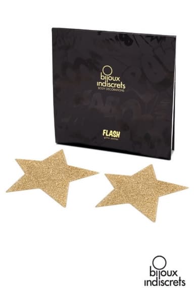 Flash - Caches tétons Or Etoile