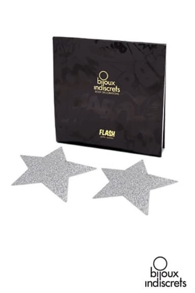 Flash - Caches tétons Argenté Etoile