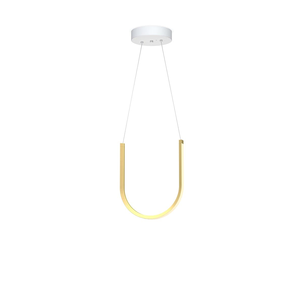 Suspension U1 Arpel - laiton (pavillon et câbles blancs)
