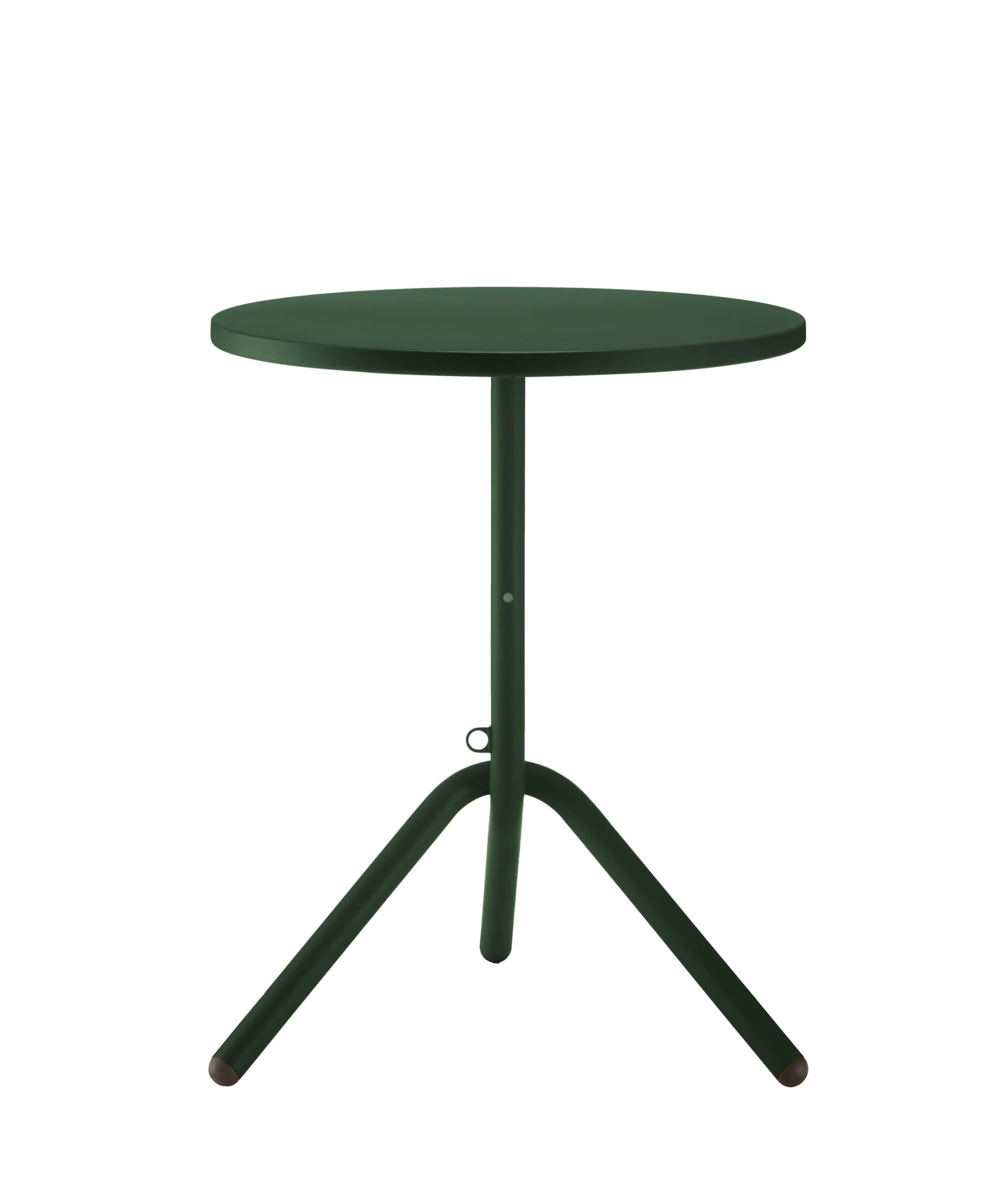 Table d'extérieur TA/1-600 et 700 COLOS - diam 60cm , Tôle , vert foncé