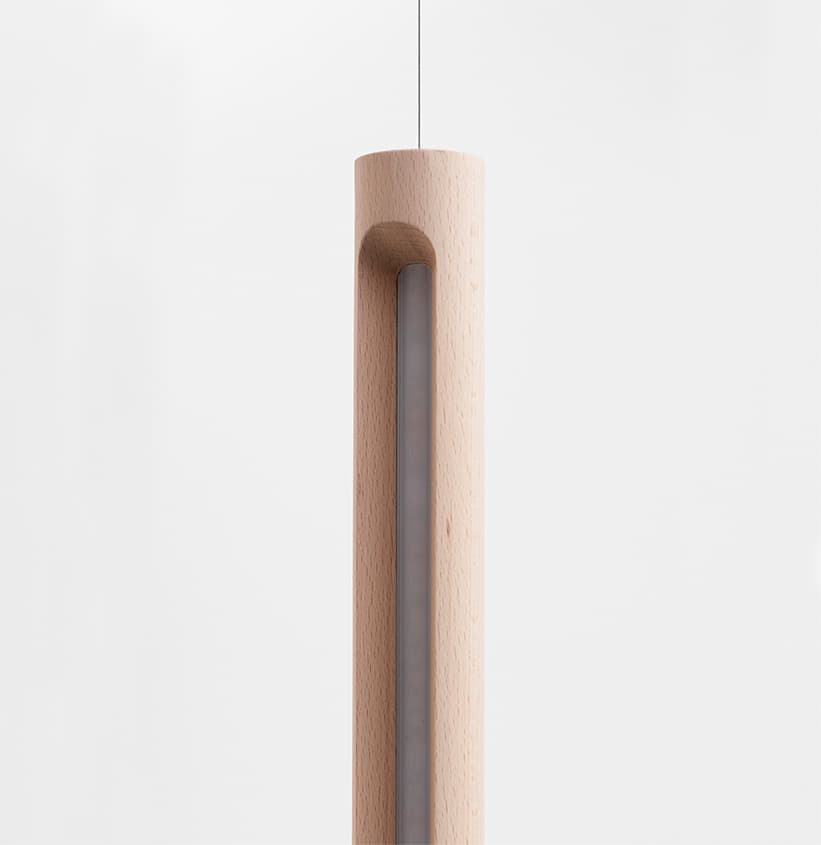Luminaire LUSTICK de Drugeot Manufacture - L. 200cm x Ø 5cm