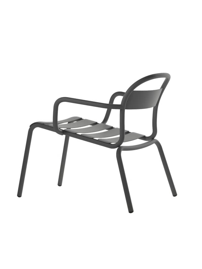 Lot de 2 fauteuils de jardin style Luxembourg (prix à l'unité) - gris foncé