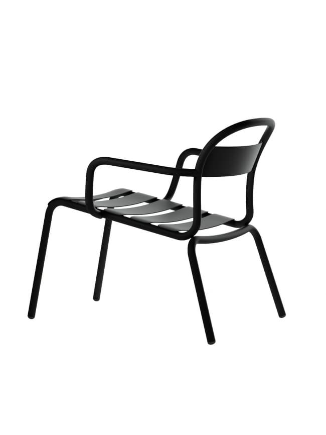 Lot de 2 fauteuils de jardin style Luxembourg (prix à l'unité) - Noir