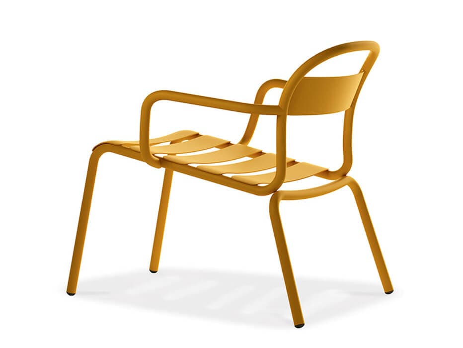 Lot de 2 fauteuils de jardin style Luxembourg (prix à l'unité) - moutarde