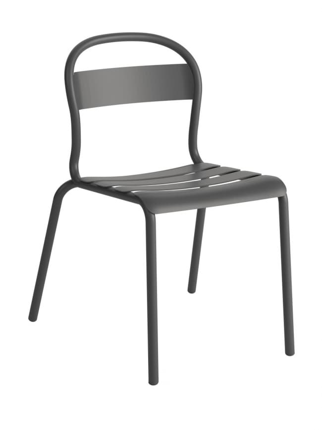Lot de 4 chaise STECCA 1 (prix à l'unité) - gris foncé