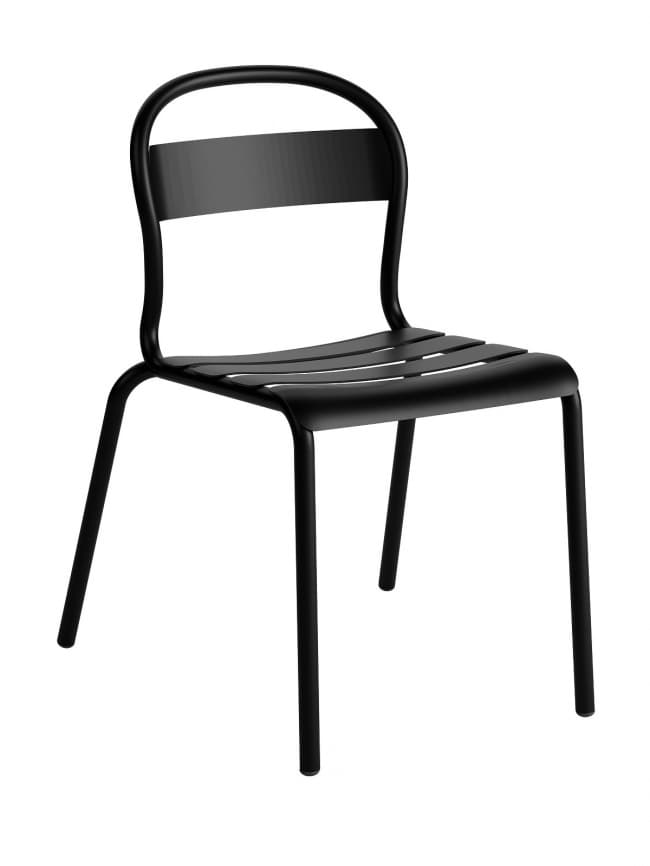 Lot de 4 chaise STECCA 1 (prix à l'unité) - Noir