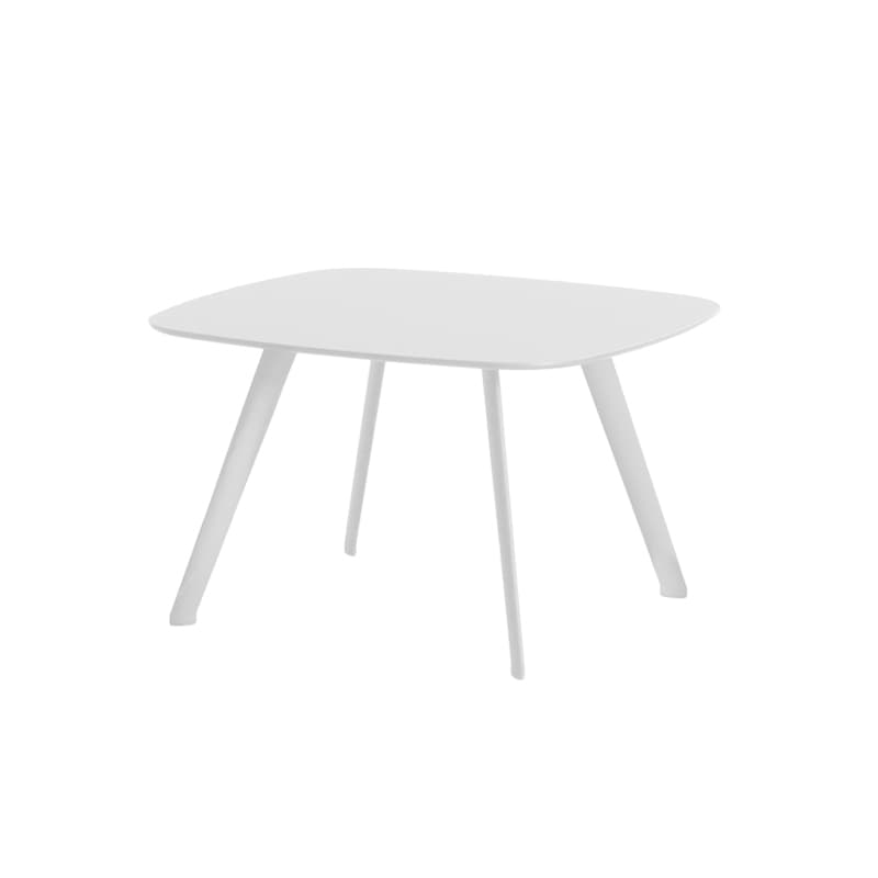 Table basse SOLAPA 58 x 58 cm - Blanc laqué , Hauteur 36cm