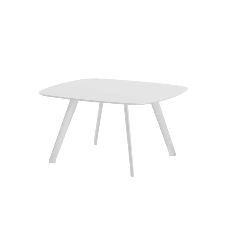 Table basse SOLAPA 58 x 58 cm - Blanc laqué , Hauteur 30cm