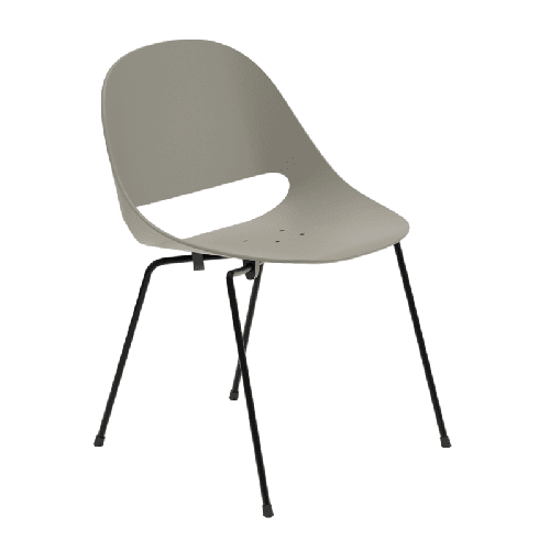 Chaise SLL18 - polypropylène gris-vert , Laqué noir