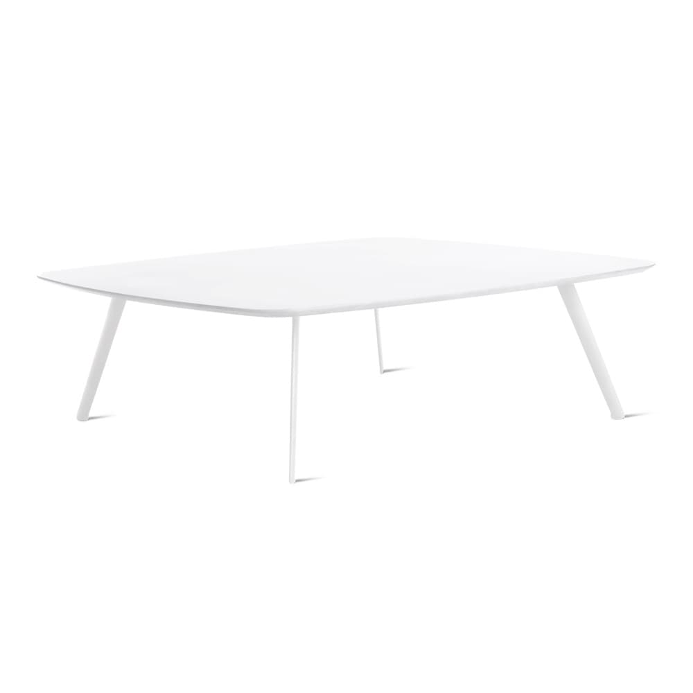 Table basse SOLAPA 118 X 118 cm - Blanc laqué , Hauteur 36cm
