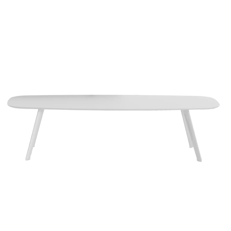 Table basse SOLAPA 118 x 58 cm - Blanc laqué , Hauteur 30cm
