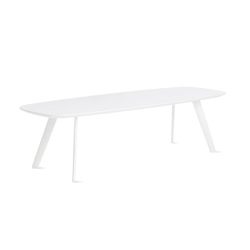 Table basse SOLAPA 118 x 38 cm - Blanc laqué , Hauteur 30cm