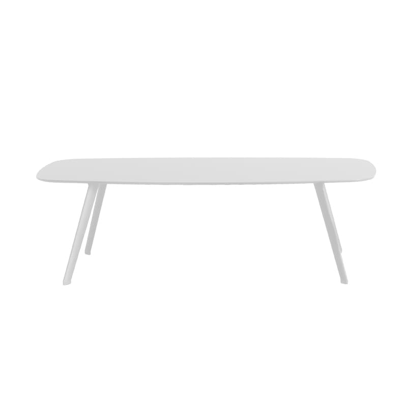 Table basse SOLAPA 118 x 38 cm - Blanc laqué , Hauteur 36cm