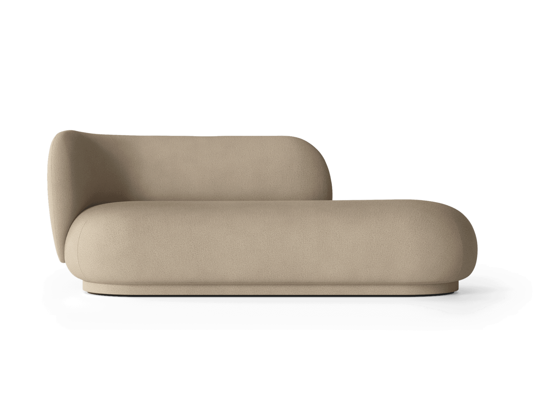 Divan RICO Fermliving - Polyester brossé - Sable