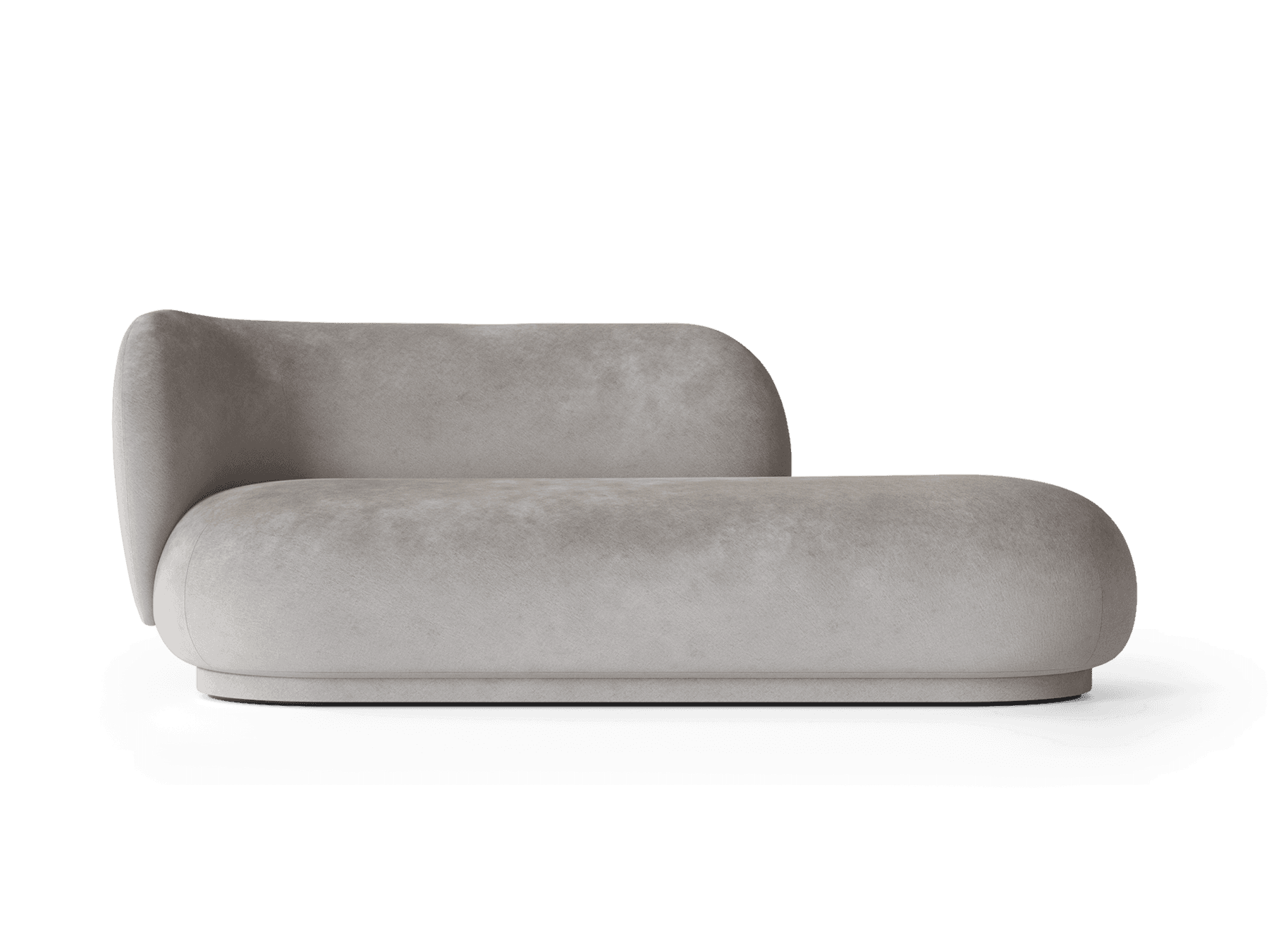 Divan RICO Fermliving - Velours , Gris