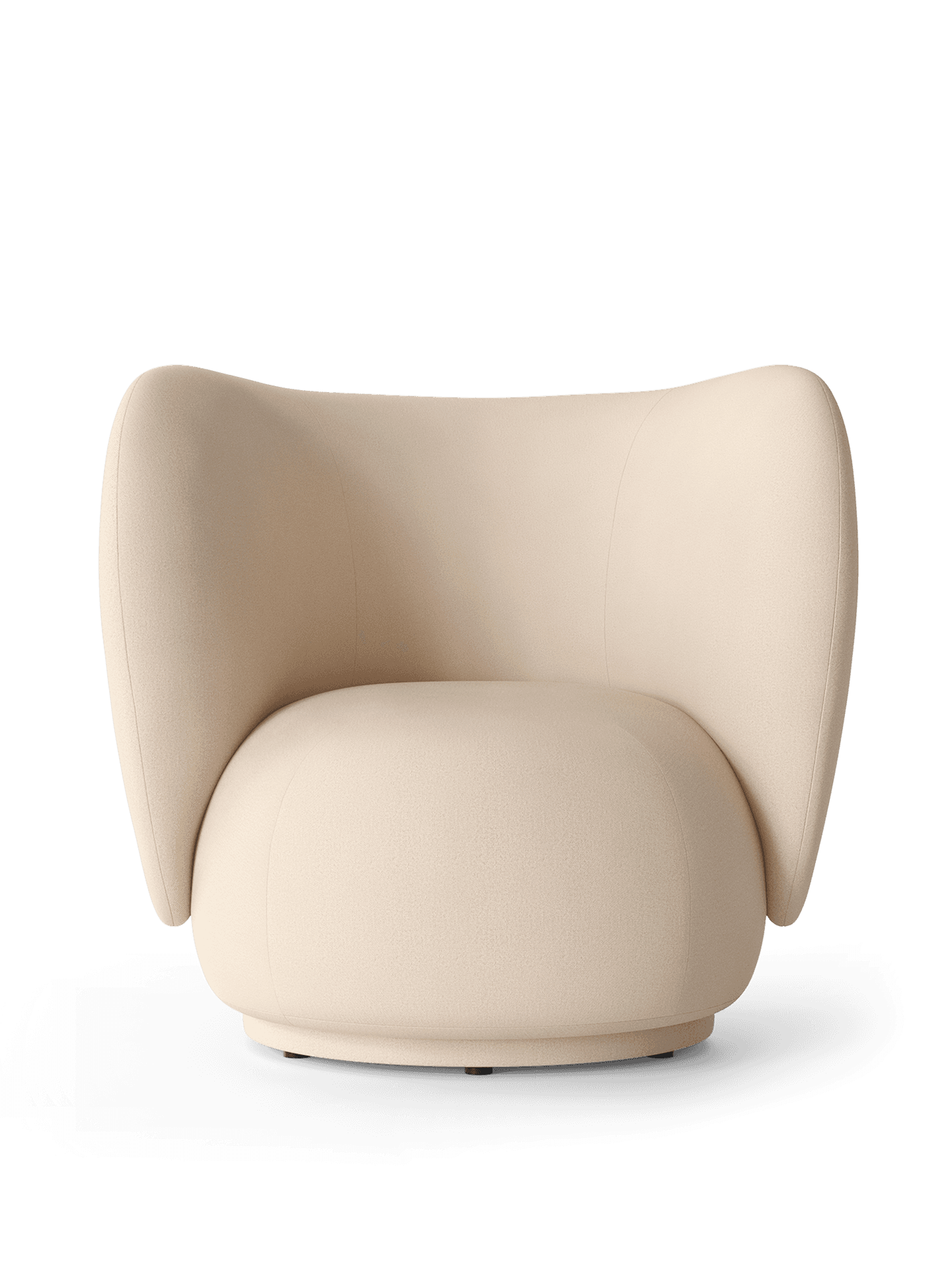 Fauteuil RICO Lounge - Polyester brossé , Blanc cassé