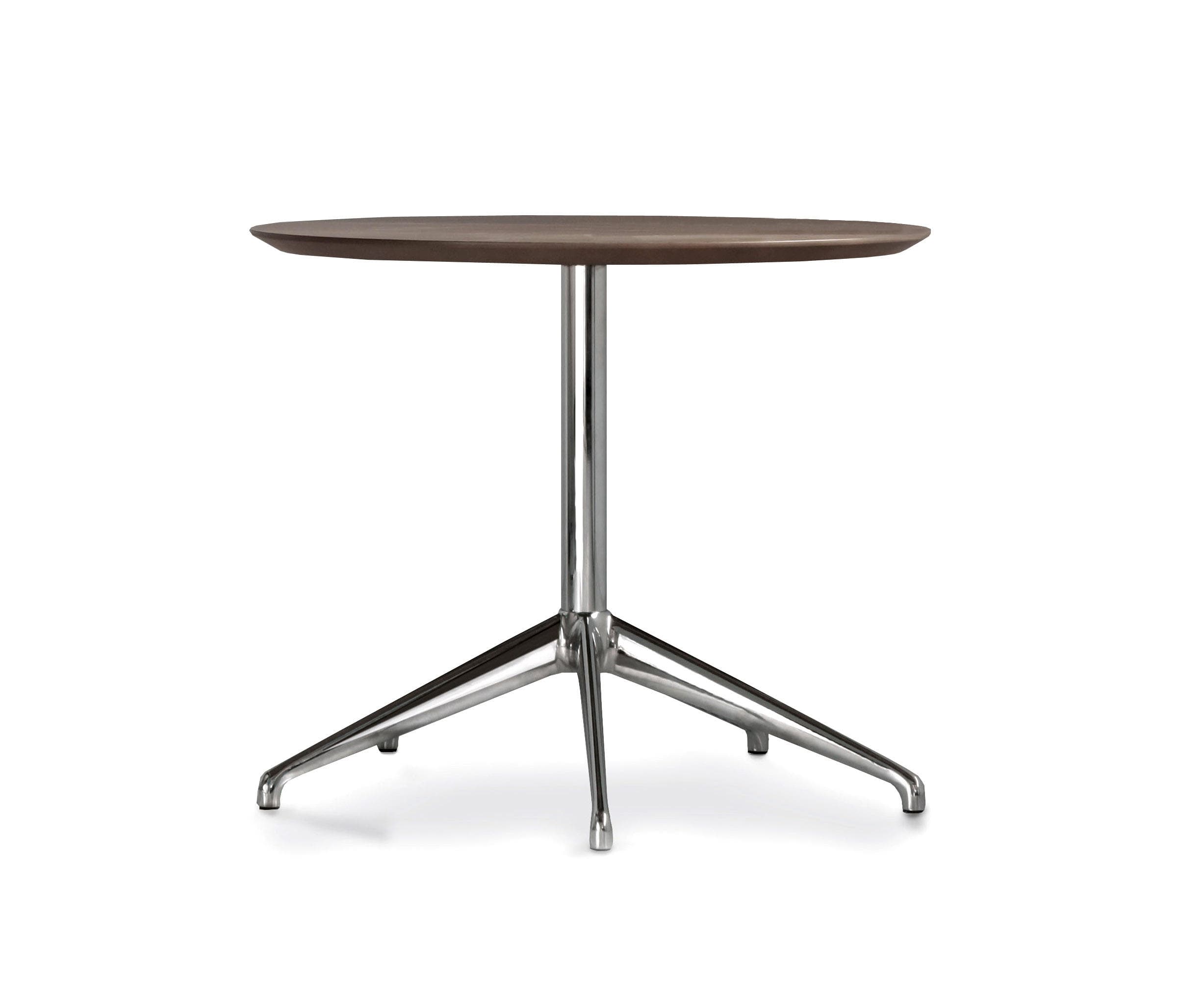 Table d'appoint MAREA - 80cm Diamètre - HPL blanc chant noir - Hauteur 73cm