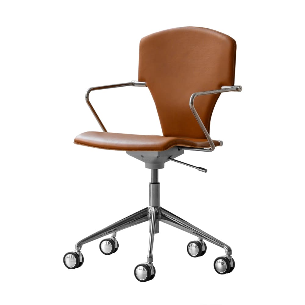 Chaise de bureau en cuir dossier inclinable