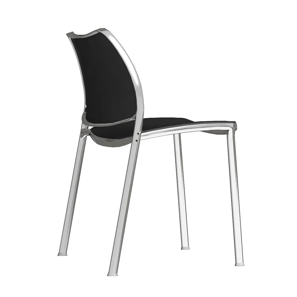 Chaise GAS (vendue par lot de 4 uniquement) - Noir , Avec accoudoirs , Polypropylène taupe , Simple