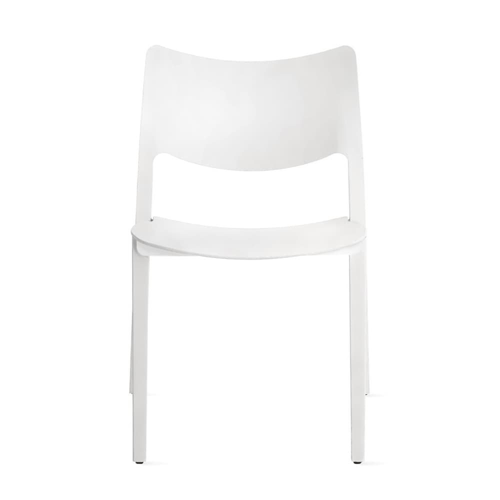 Chaise LACLASICA (lot de 4) - Frêne laqué blanc , Sans accoudoirs