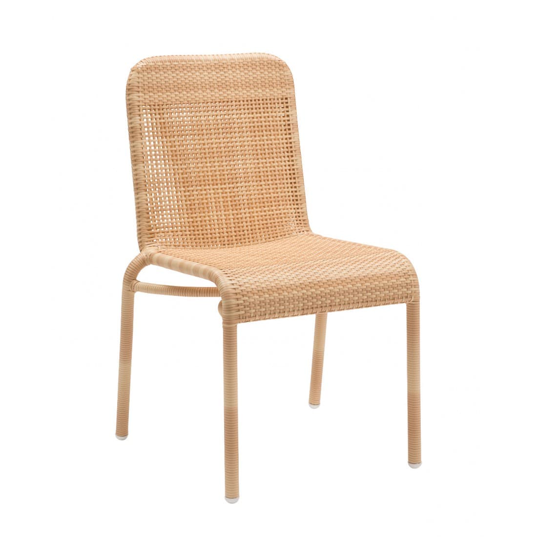 Chaise d'extérieur en résine tressée façon rotin - Sans accoudoirs