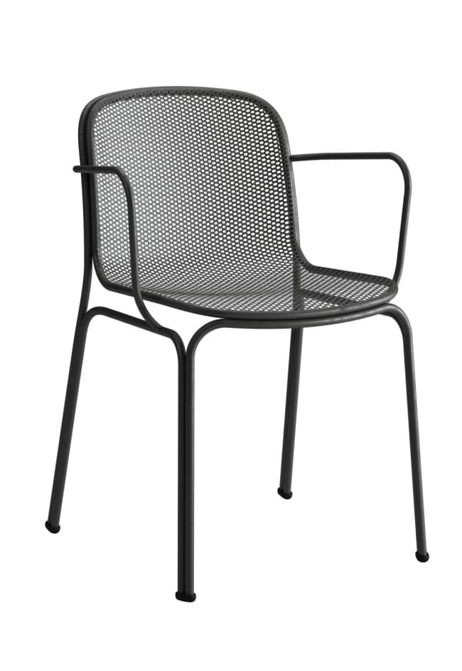 Chaises VILLA ( vendues par lot de 4 uniquement) - Avec accoudoirs , Noir