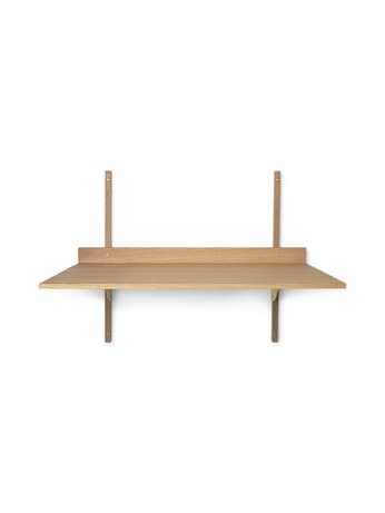 Bureau suspendu en chêne sector desk Ferm Living - Chêne Clair , laiton doré