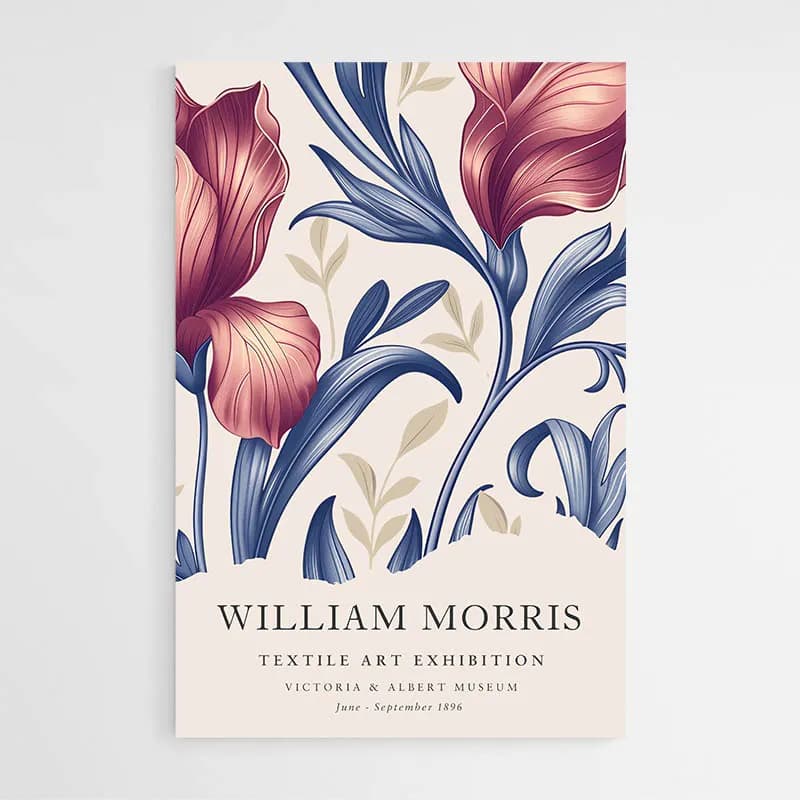 Affiche William Morris Iris Tableau avec cadre flottant 20x30