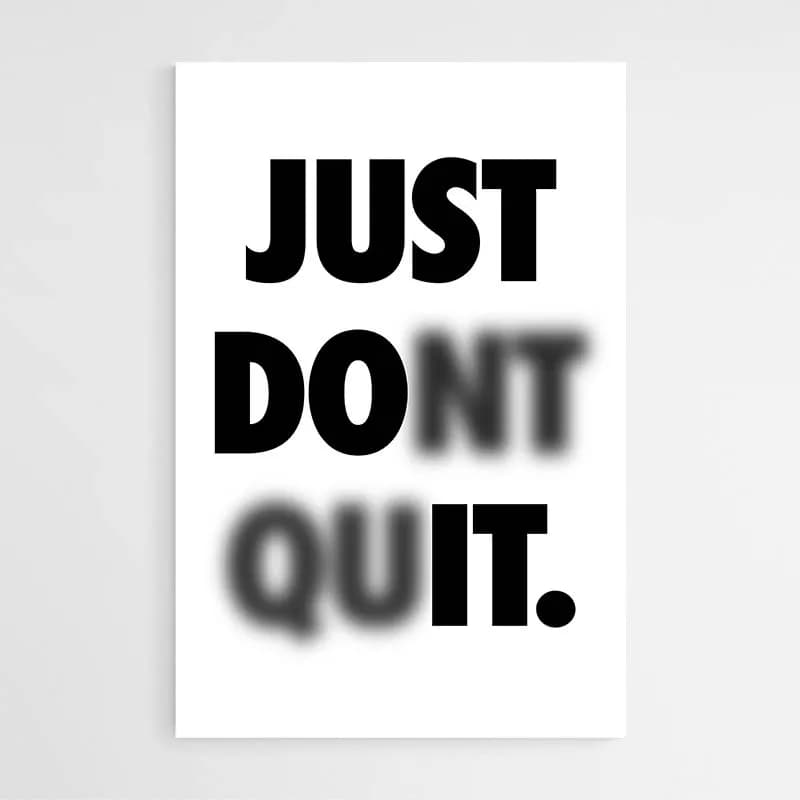 Affiche Motivation - Just Do It Tableau avec cadre flottant 40x60