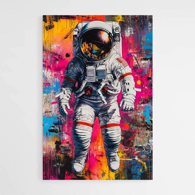 Tableau Street Art Cosmonaute Poster sur papier photo 20x30