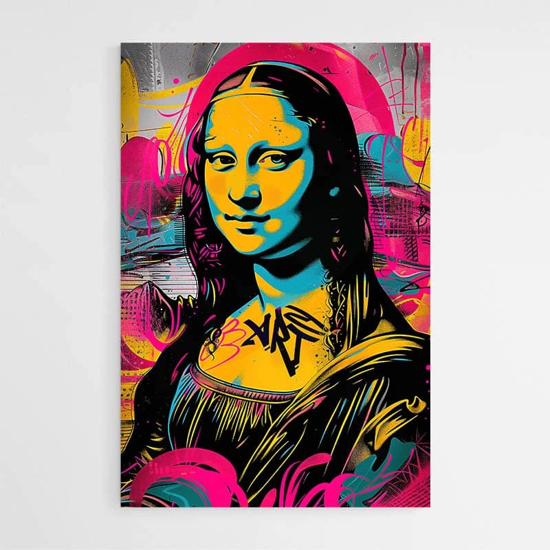Tableau Street Art Joconde Tableau monté sur châssis 40x60