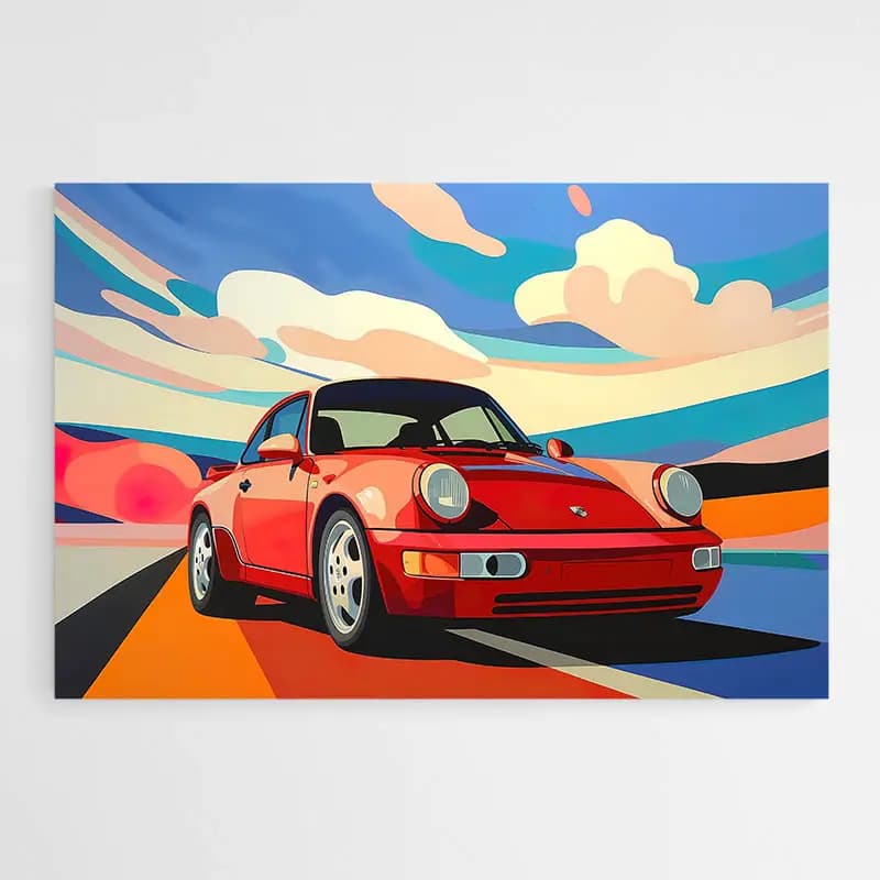 Tableau Porsche 911 Vintage Tableau plexiglas 40x60