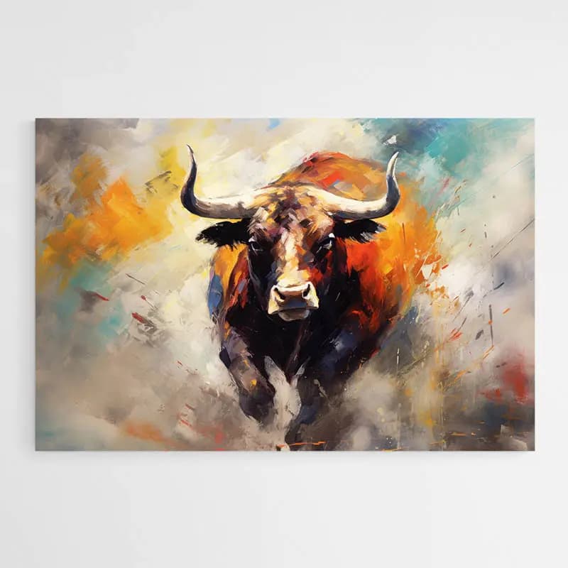 Tableau taureau moderne Tableau monté sur châssis 80x120