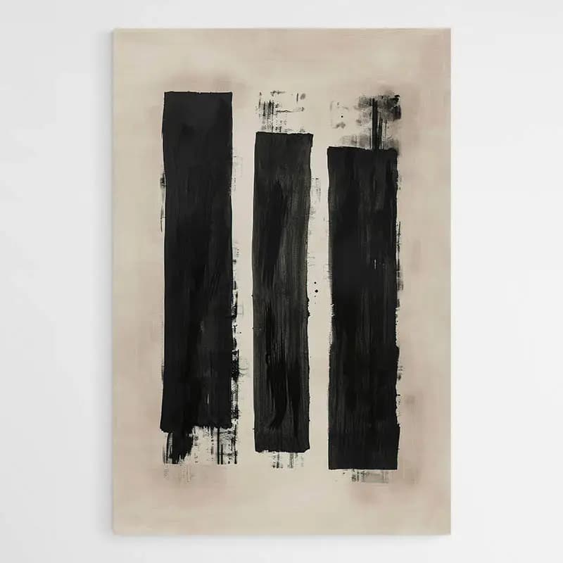 Tableau traits noirs Tableau avec cadre flottant 20x30