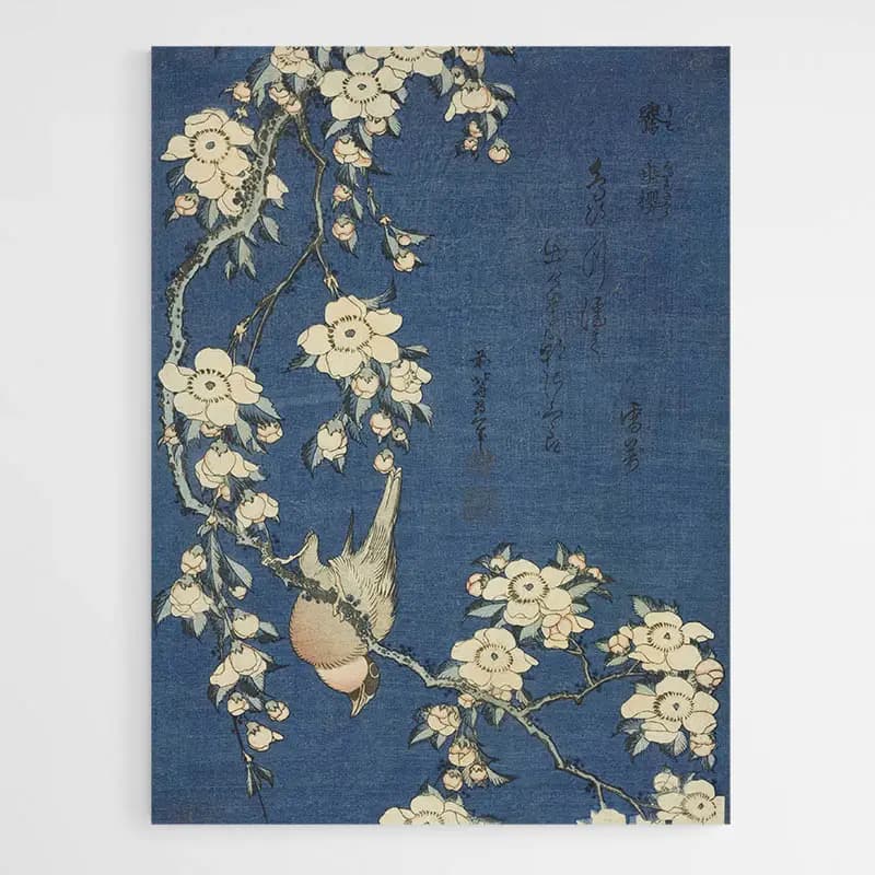 Cerisier - Hokusai Tableau monté sur châssis 60x80