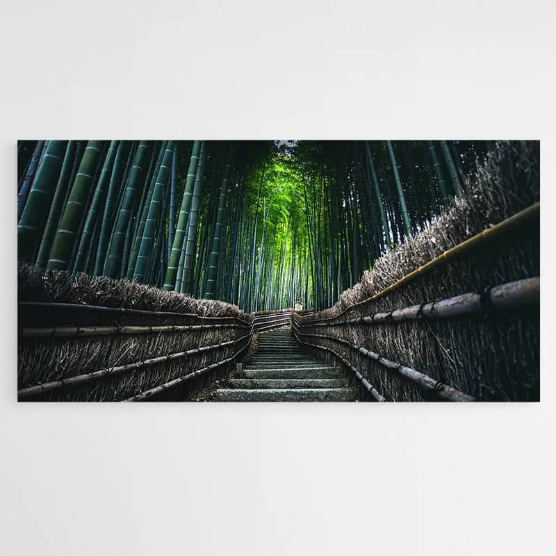 Tableau Bambou Tableau monté sur châssis 60x120