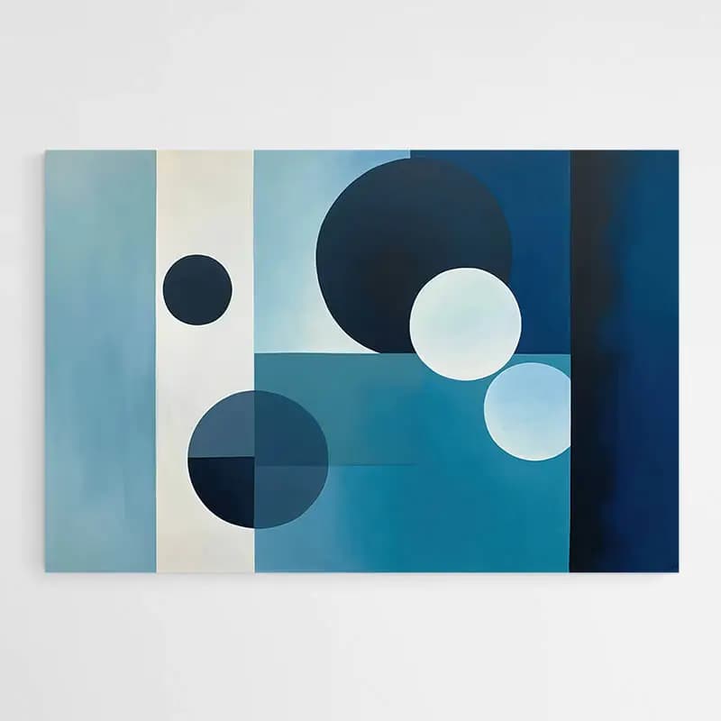 Tableau bleu moderne Tableau monté sur châssis 80x120