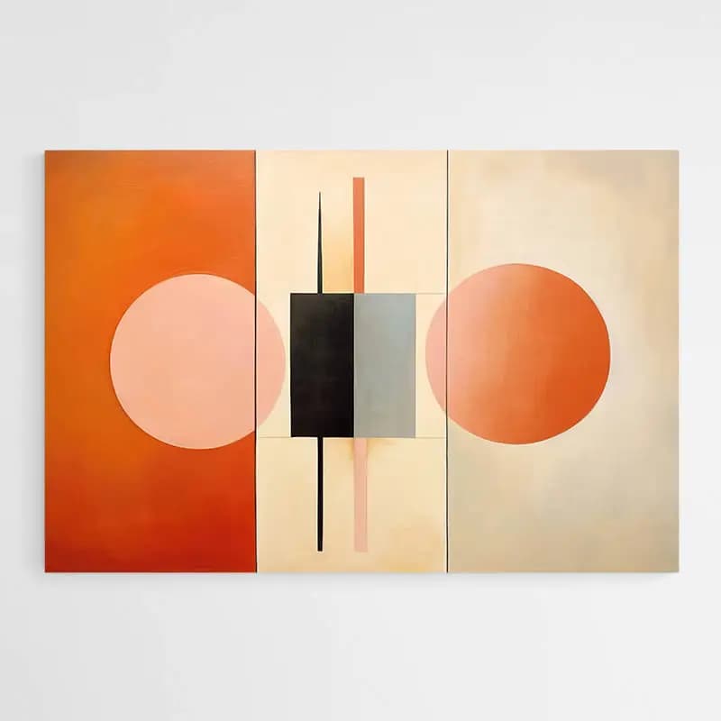 Tableau moderne géometrique Tableau monté sur châssis 80x120