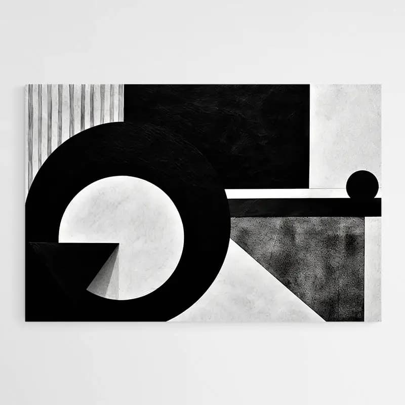 Tableau Noir et Blanc Design Tableau monté sur châssis 80x120