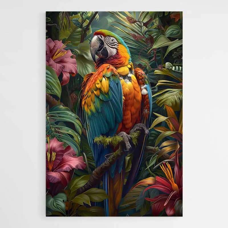 Tableau Perroquet Couleur Tableau sur aluminium 60x90