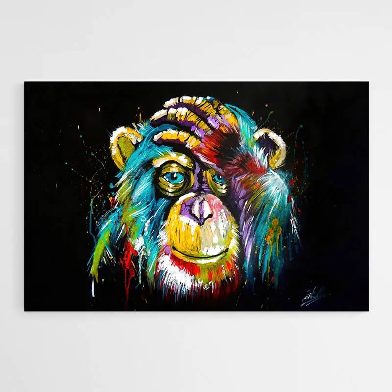 Tableau Singe Pop Art Tableau monté sur châssis 80x120