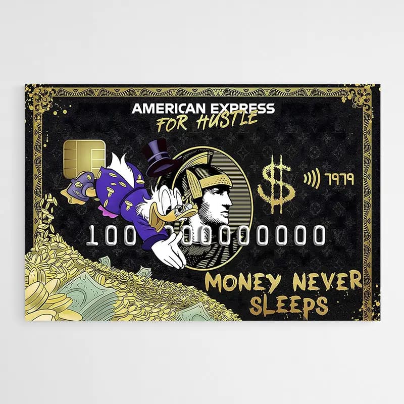 Tableau American Express Donald Tableau monté sur châssis 80x120