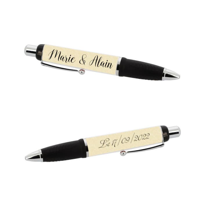 Stylo mariage personnalisable avec prénoms