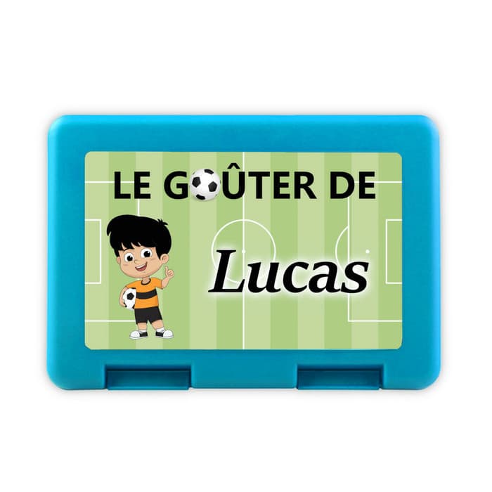 Boîte à goûter personnalisée football